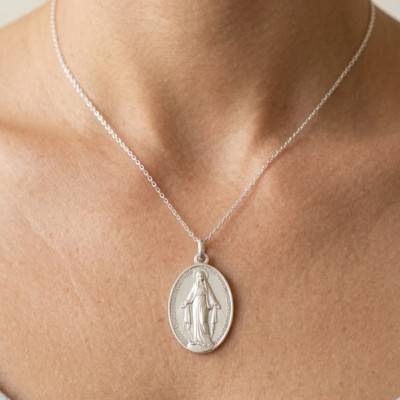 Médaille Ovale Vierge Miraculeuse Argent - Becker