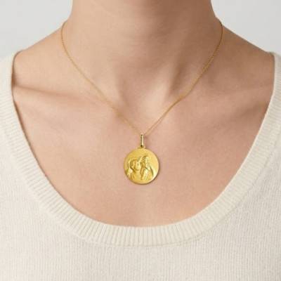 Médaille Saint Christophe Or Jaune 375, Diamètre 17 mm - Lucas Lucor