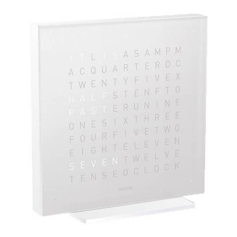 Horloge de table Earth 13.5 Vanilla Sugar en anglais - Qlocktwo