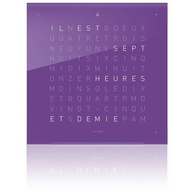 Horloge de table Earth 13.5 Frozen Blackberry en français - Qlocktwo