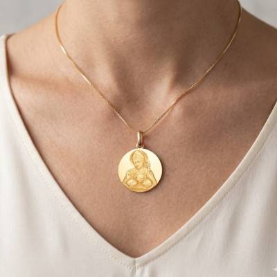 Médaille Saint Nicolas Or Jaune 750, Diamètre 15 mm à 20 mm - Becker