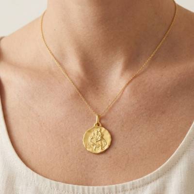 Médaille Ronde Saint Christophe Or Jaune 375, Diamètre 18 mm - Argyor