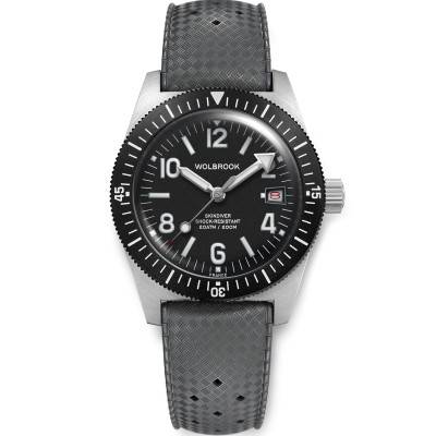 Montre de plongée automatique Skindiver 38 mm à chiffres pairs - Lume Blanc - Wolbrook