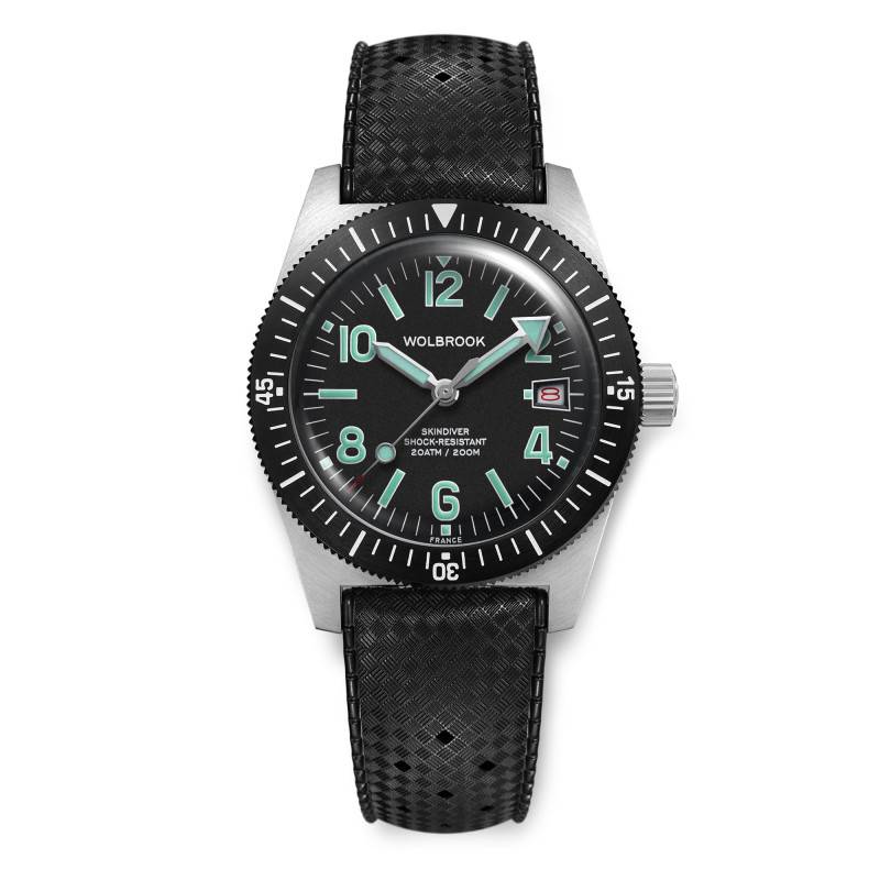 Skindiver Automatic Dive Watch 38 mm Even-Number Dial - Green Lume - Wolbrook