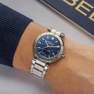 Montre Newport Auto Phase De Lune Acier 2889B15 - Herbelin