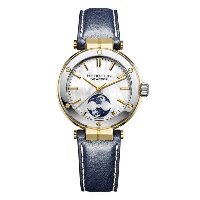 Montre Newport Auto Lady Phase De Lune Nacre 2879T1N19BL - Herbelin