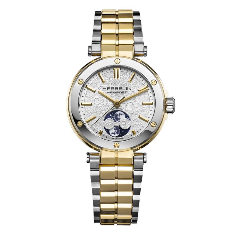Watch Newport Auto Lady Moon Phase Two-Tone 2879BT1N11 - Herbelin