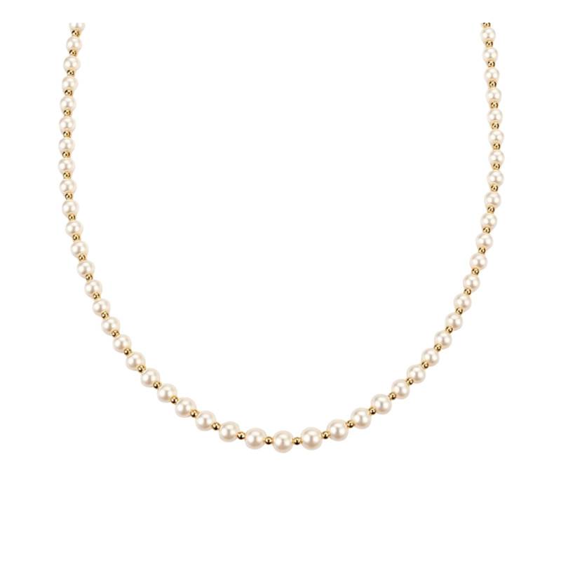 Collier Perles d'Eau Douce Chine en Or Jaune 750, Longueur 42 cm - Schmittgall