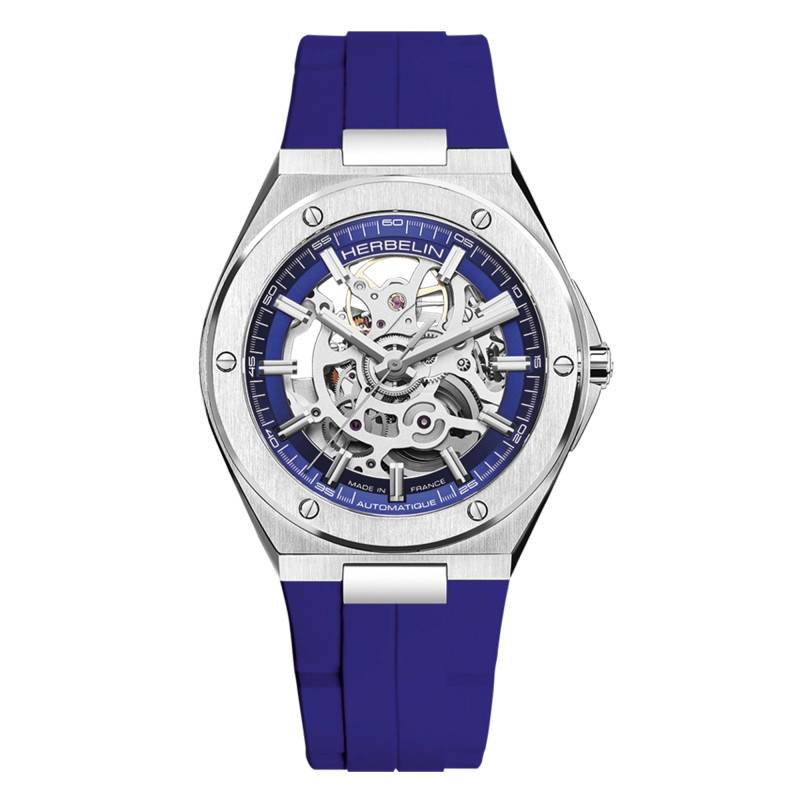 Montre Cap Camarat Auto Squelette Bleu 1645SQ115CBC - Herbelin