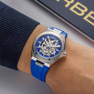 Montre Cap Camarat Auto Squelette Bleu 1645SQ115CBC - Herbelin