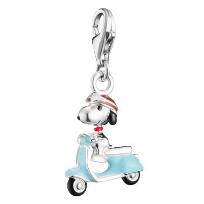 Pendentif Charm Snoopy avec Woodstock dans Bouée Peanuts™ Argent 925 - Thomas Sabo