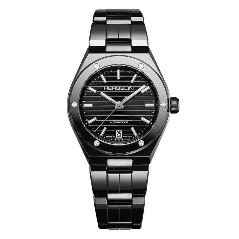 Montre Cap Camarat Auto Céramique Noir Poli 1545BCRN14P - Herbelin