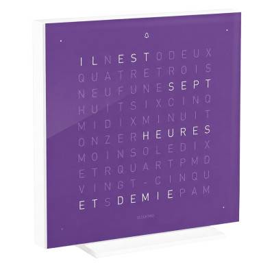 Horloge de table Earth 13.5 Frozen Blackberry en français - Qlocktwo