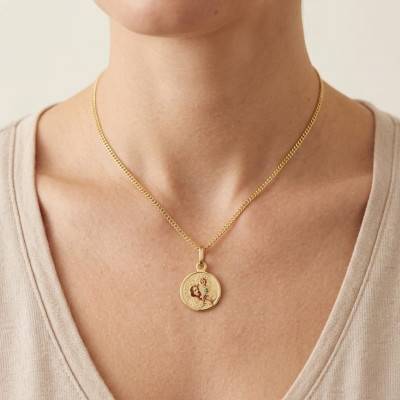 Médaille Saint-Christophe en Or Jaune 375, Diamètre 11 mm - Vandona