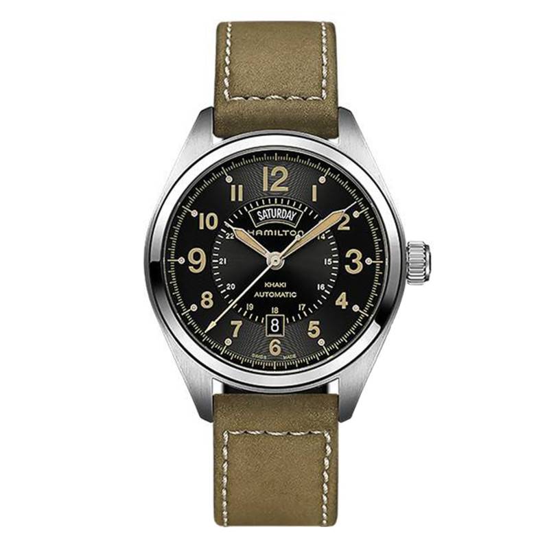 Khaki Field Day Date Auto H70505833 - Hamilton