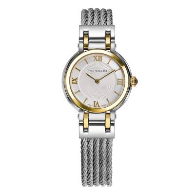 Montre GALET DAME 28MM BICO. 2N CABLE 17430BCT28 - Herbelin