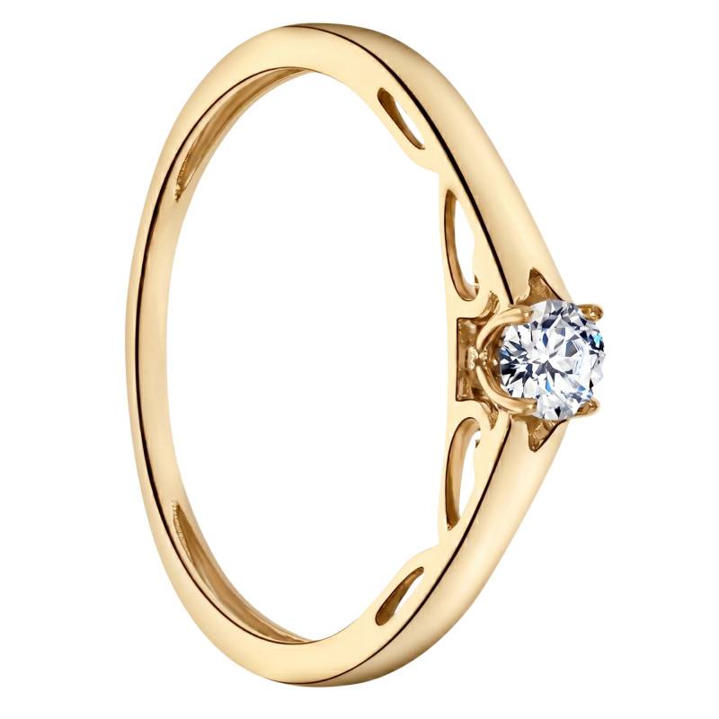 0.15 ct Diamond Radiance Yellow 9K Gold Solitaire - Amore