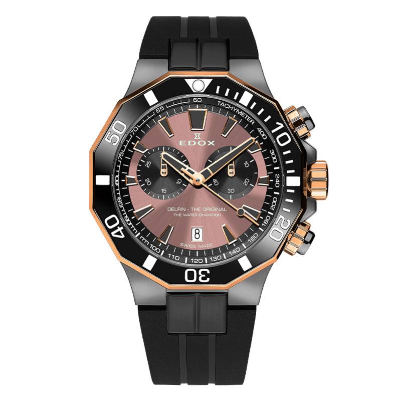 Montre Delfin The Original Chronograph 10112-357GRNCA-BRNR - Edox