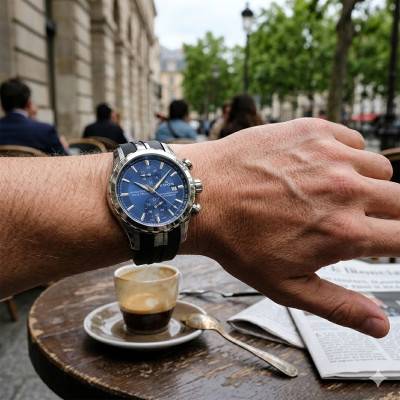 Montre Grand Ocean Chronograph Automatic Blue Dial 09800-3CA-BUIN - Edox
