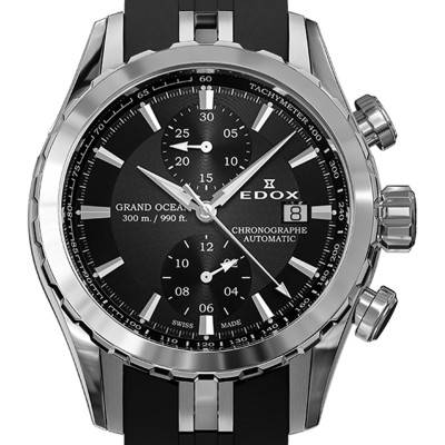 Montre Grand Ocean Chronograph Automatic Black Dial 09800-3CA-NIN - Edox