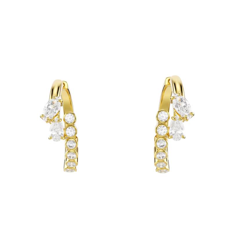 Yellow 750/1000 Gold-Plated Metal Mesmera Glam Hoop Earrings, Diameter 22 mm - 5761975 - Swarovski