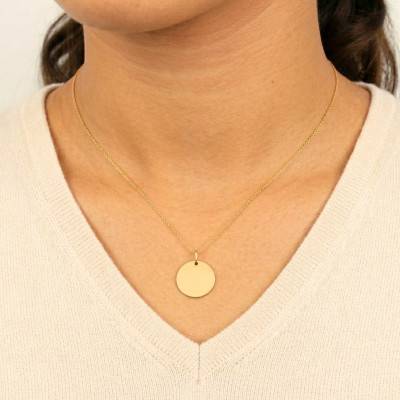 Médaille Ronde en Or Jaune 375, Diamètre 16 mm - Lumiosa