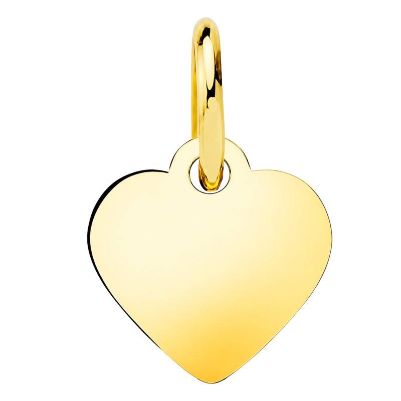 750/1000 Yellow Gold-Plated Heart Pendant, 10 mm - Lumiosa
