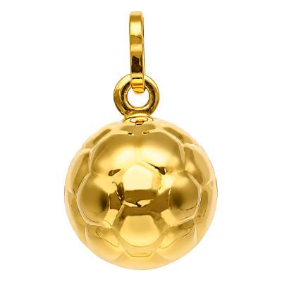Pendentif Ballon de Foot en Or Jaune 750 - Emanessence
