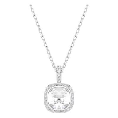 Collier Una Angelic Cushion Coussin en Métal Rhodié & Cristaux Blancs, Longueur 38 cm Ajustable - 5754340 - Swarovski