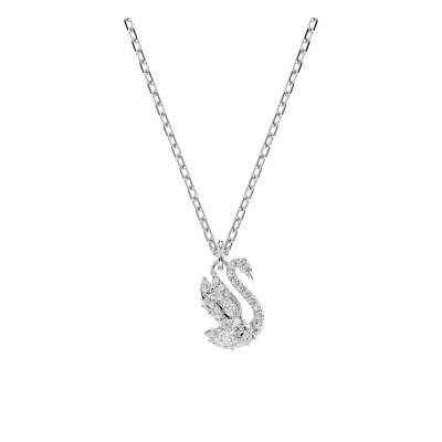 Collier Swan Pave Cygne en Métal Rhodié & Oxydes de Zirconium, Longueur 38 cm Ajustable - 5754347 - Swarovski
