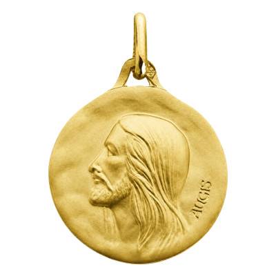 Médaille Christ en Or Jaune 375, Diamètre 18 mm - Augis