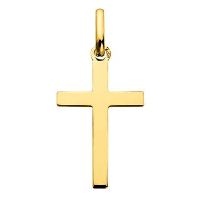 Croix Simple en Or Jaune 375, Dimension 16 x 11 mm - Augis