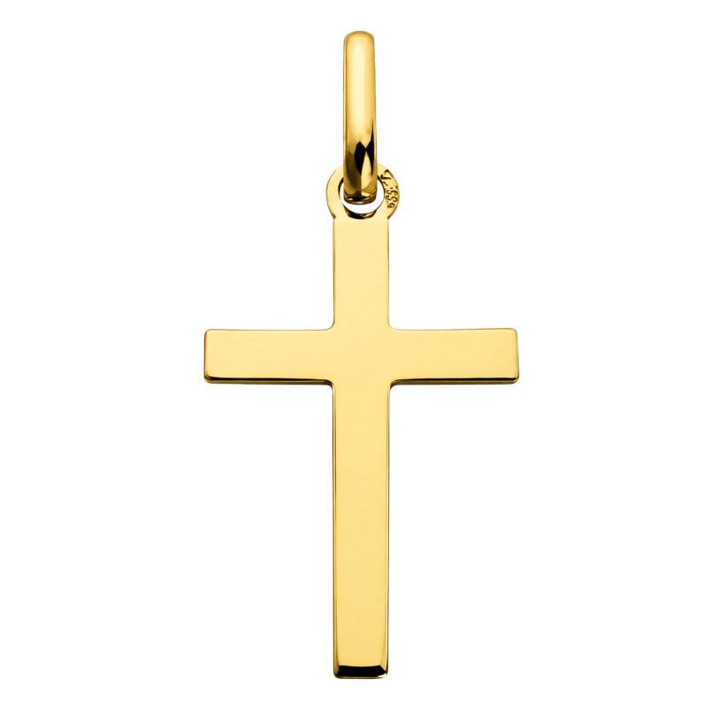 9K Yellow Gold Plain Cross, 16 x 11 mm - Augis