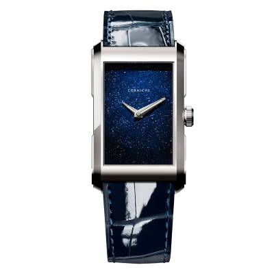 Montre Visionnaire Polished Steel & Aventurine - Corniche