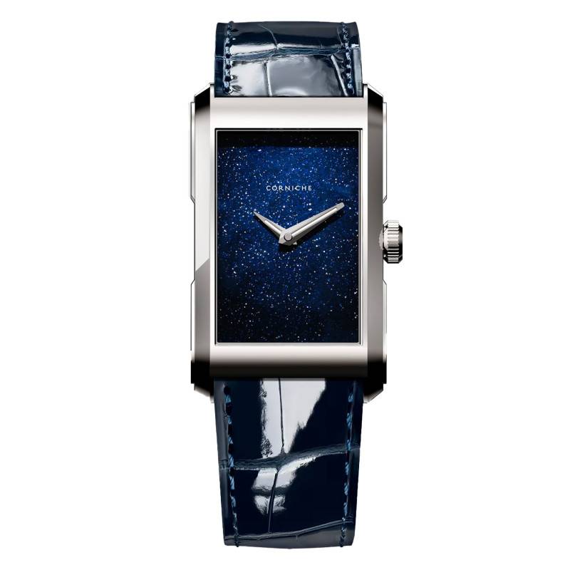 Montre Visionnaire Polished Steel & Aventurine - Corniche