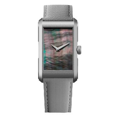 Visionnaire Sandblasted Steel with Mother of Pearl Dial Watch - Corniche