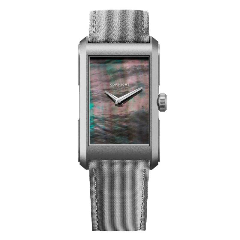 Montre Visionnaire Sandblasted Steel with Mother of Pearl Dial - Corniche
