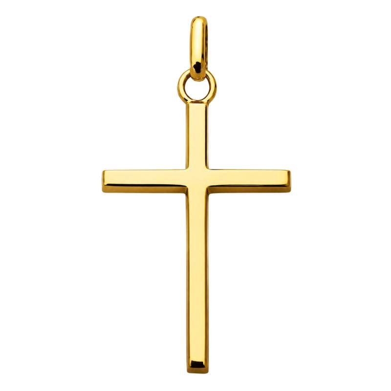 Yellow Gold 375 Simple Cross, 18 x 12 mm - Augis