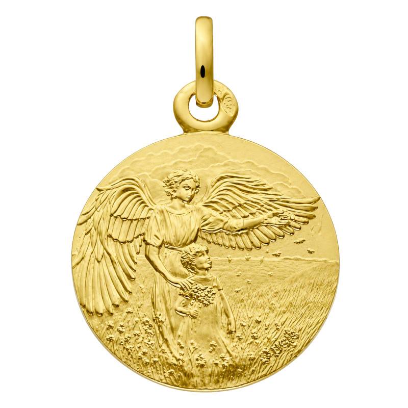 Guardian Angel Medal in 375/1000 Yellow Gold, 18 mm Diameter - Augis