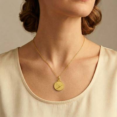 Médaille Colombe de l'Espérance en Or Jaune 375, Diamètre 16 mm - Augis