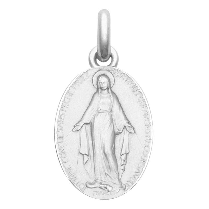 750 White Gold Miraculous Virgin Medal - Becker