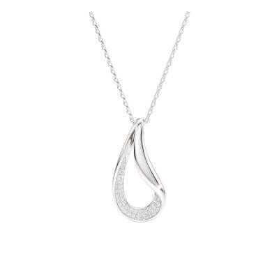 Collier Classica en Argent 925 & Oxydes de Zirconium, Longueur de 38 cm à 43 cm - 5740344 - Swarovski