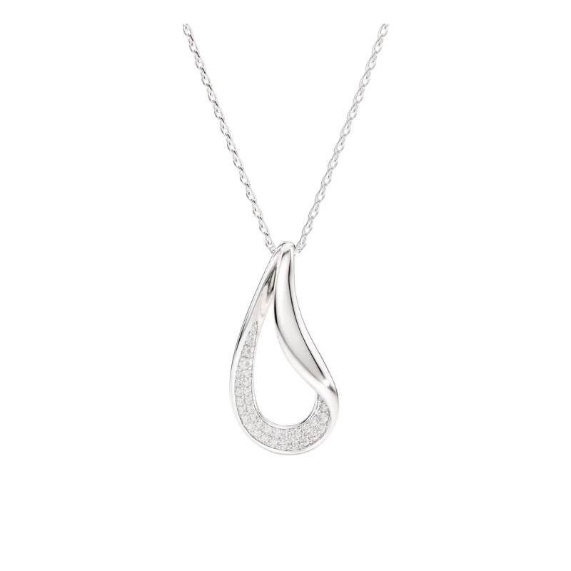 Classica Necklace in 925 Silver & Cubic Zirconia, Length 38 cm to 43 cm - 5740344 - Swarovski