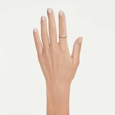 Bague Anneau Classica en Argent 925 Doré & Oxydes de Zirconium - 5746018 - Swarovski