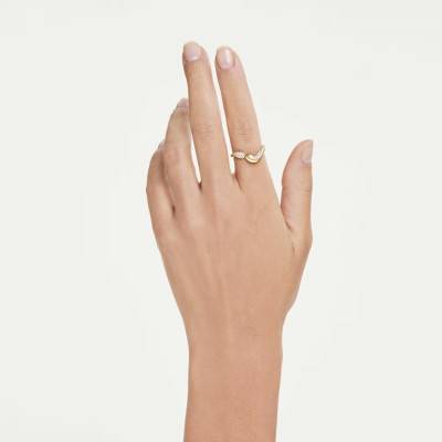 Bague Ouverte Classica en Argent 925 Doré & Oxydes de Zirconium - 5746567 - Swarovski