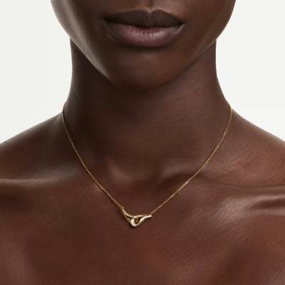 Collier Classica Entrelacé en Argent 925 Doré & Oxydes de Zirconium, Longueur de 38 cm à 43 cm - 5745560 - Swarovski