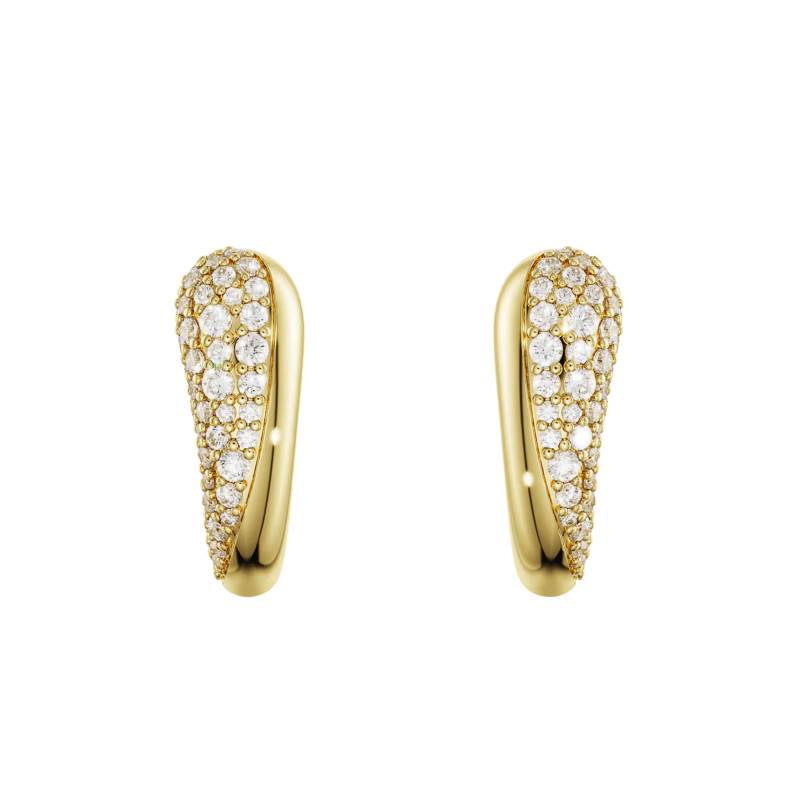 Classica Hoop Earrings in Gold-Plated 925 Silver & Zirconia - 5745020 - Swarovski