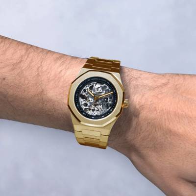 Montre MTBeta Skeleton Gold Acier 160-A - Maison du Temps