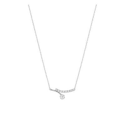 Collier Matrix Crash en Métal Rhodié & Oxydes de Zirconium Blancs, Longueur 38 à 45 cm - 5753568 - Swarovski