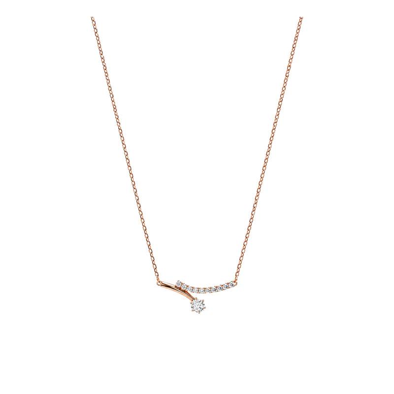 Collier Matrix Crash Doré à l'Or Rose 750 & Oxydes de Zirconium, Longueur 38 à 45 cm - 5763823 - Swarovski